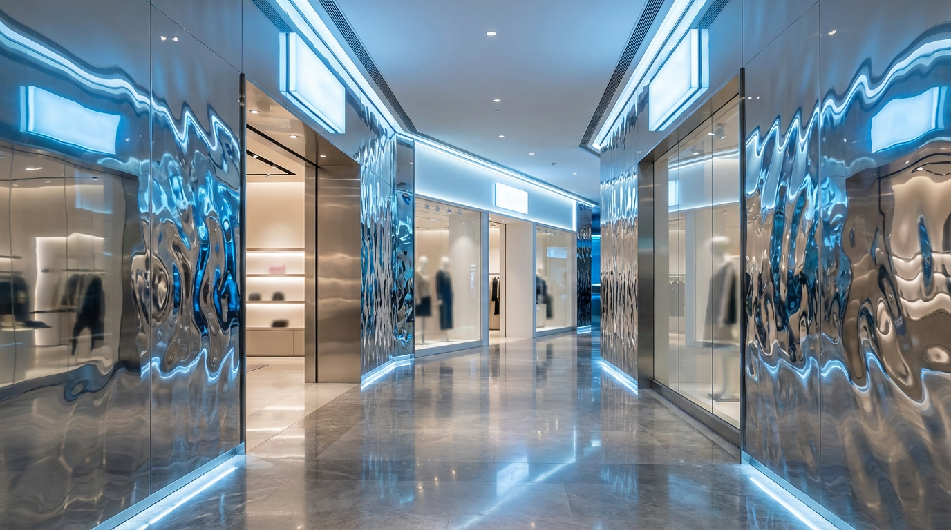 Retail Theater: Transforming Shopping Corridors with Artistic Stainless Steel